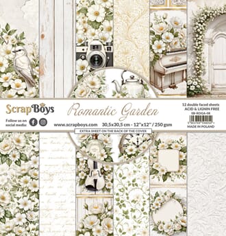 ScrapBoys - Romantic Garden 12x12 Inch Paper Pad