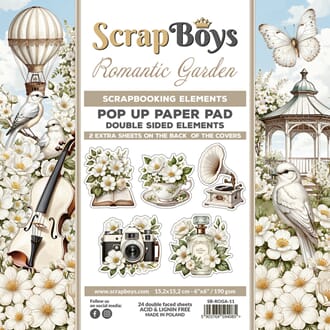 ScrapBoys - Romantic Garden 6x6 Inch Pop Up Paper Pad