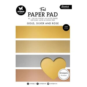 Studio Light - Gold, Silver And Rose Foil Paper Pad A5