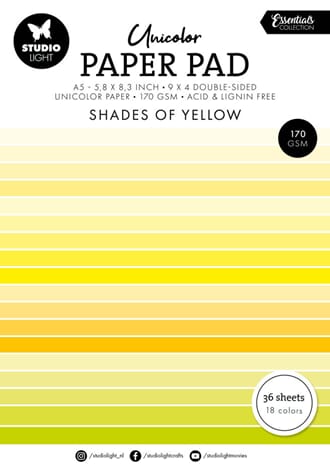 Studio Light - Shades Of Yellow A5 Paper Pad