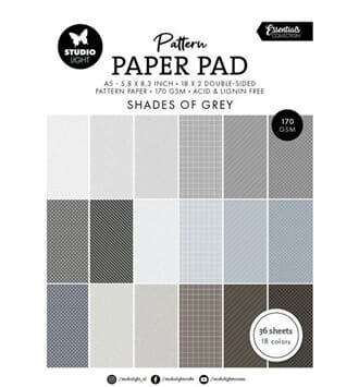 Studio Light - Shades Of Grey A5 Pattern Paper Pad