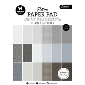 Studio Light - Shades Of Grey A5 Pattern Paper Pad