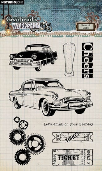 Studio Light - Beer & Cars Gearhead's Workshop Clear Stamp