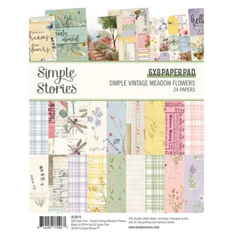 Simple Stories - Meadow Flowers 6x8 Inch Paper Pad