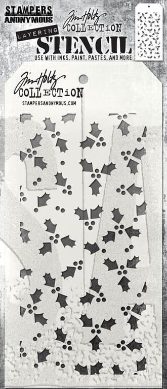 Tim Holtz - Tiny Holly Layering Stencil