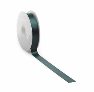 Dekorbånd - Green Sateng Ribbon, bredde 16 mm, metervare