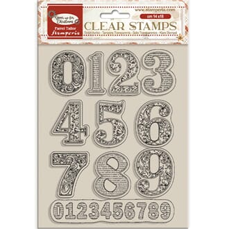 Stamperia - Numbers Gear up for Christmas Clear Stamps